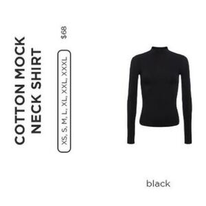 nuuds Black Cotton Mock Neck Shirt